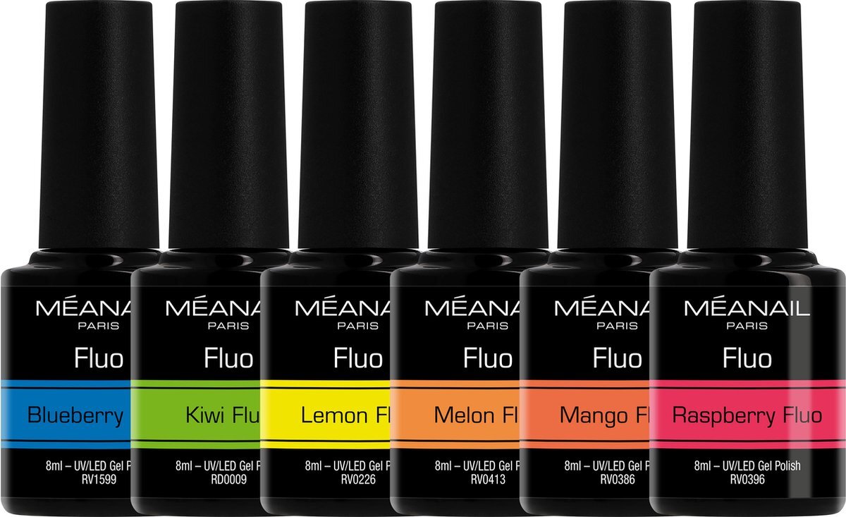 MEANAIL®PARIS Méanail - Gellak - Fluo - Neon - Gel nagellak - 6 x 8ml