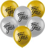 Folat Ballonnen Happy New Year (6 stuks)