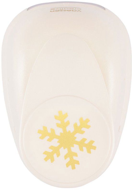 Vaessen Creative Pons - Figuurpons - Sneeuwvlok - 3,7 x 3,7 cm