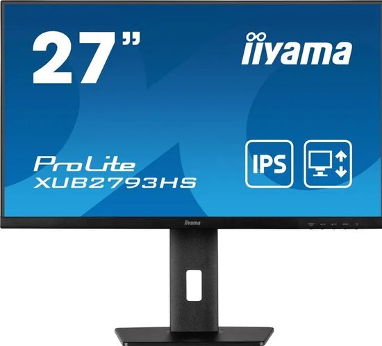 Iiyama ProLite XUB2793HS-B6 - LED-monitor - 27&quot; 1920 x 1080 - Full HD - IPS - 250 cd/m&#178; - 1000:1 - 1 ms - DisplayPort, HDMI - luidsprekers - zwart