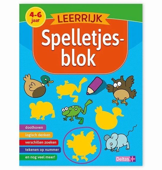 Deltas educatieboek Leerrijk spelletjesblok 4-6 jaar