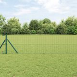 vidaXL Euro Hek 0,6 x 10 m PVC-gelaagd ijzer Groen
