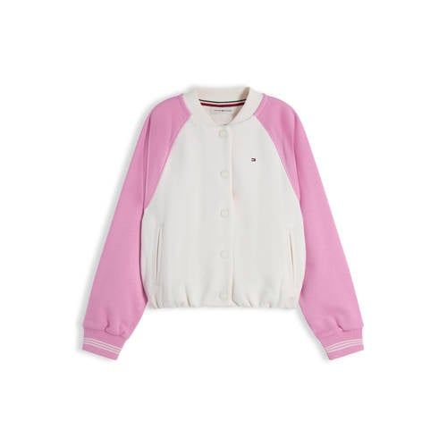 Tommy Hilfiger bomberjack met elastische boord en backprint - roze