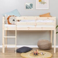 Hoppekids ECO Comfort Halfhoogslaper - 70x160 cm - Natuurlijk Hout