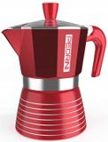 Pedrini ppl spa Pedrini Infinity Passion Espressokocher Aluminium Rood 3 Tassen