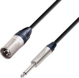 Adam Hall Cables K5MMP0300 Microfoonkabel Neutrik XLR male naar 6,3 mm jack mono 3 m
