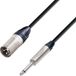 Adam Hall Cables K5MMP0300 Microfoonkabel Neutrik XLR male naar 6,3 mm jack mono 3 m