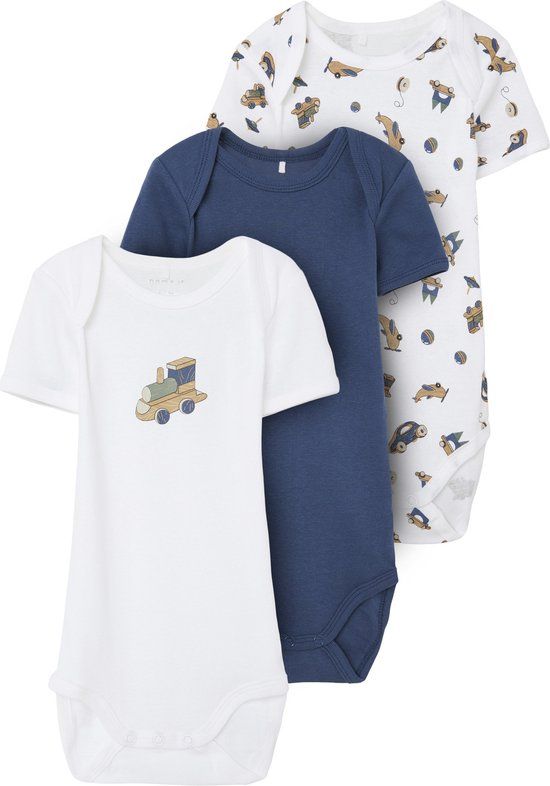 NBMBODY 3P SS DARK DENIM TOYS NOOS - Maat 50 - Baby Jongens