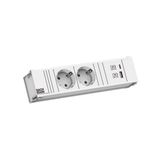 Bachmann CONI 2xCEE7/3 1xUSB A/C 22W 0,2m GST18 RAL9010