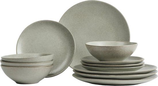 Broste Copenhagen Serviesset Nordic Marsh 12-delig / 4 personen