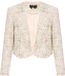 faina Blazer met siersteentjes, lange mouw, knoopsluiting, geruit, aqua