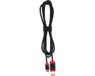 CHERRY USB CABLE 1.5, gevlochten USB-C naar USB-A kabel, zwart, 1.5 m