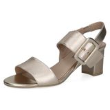 Caprice Goud Lederen Pump Blokhak Maat 37.5