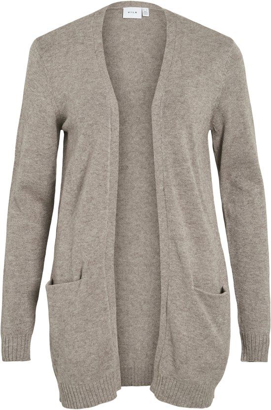 Vila Vest Viril Open L/s Knit Cardigan - Noos 14044041 Falcon/ Melange Dames Maat - L
