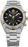 Versace VESO01123 Sporty Greca horloge 46 mm, zilver, armband