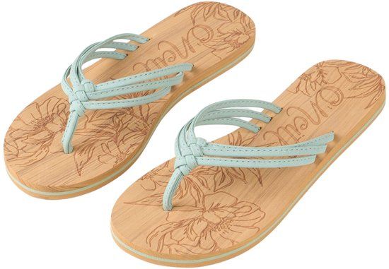 O'Neill Ditsy Teenslippers Dames Lichtblauw - Bruin