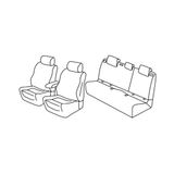 Lampa Superieure stoelhoezen - zwart/grijs - geschikt voor VW Polo 5p (10/17>) R-Line, Beats, Highline