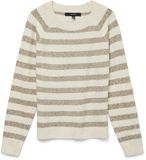 Vero Moda Trui Vmdoffy Ls O-neck Blouse Ga Noos 10201022 Birch/w. Sepia T Dames Maat - M