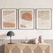 Boho Lot de 3 affiches / posters triptyque - 60x80 cm (cadres non fournis) - Bordure noire