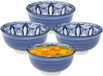 Home Deco Factory Bols Tokyo - bleu - 10 pièces - 12 x 6 cm - céramique