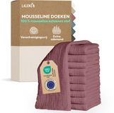 Laleni Hydrofiele Doeken - 100% Katoen - Mousseline - 70x70cm - Oud roze - Set van 30