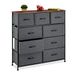 Merkloos / Sans marque Relaxdays ladekast, 9 lades, metaal, houtlook, 100 x 100 x 30 cm