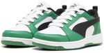 PUMA Kinderschoenen REBOUND V6 LO PS 39383405, WIT/ZWART/GROEN, maat 28