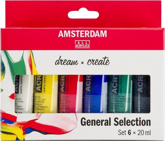 Amsterdam Standard Series Acrylverf Set - 6 x 20 ml - Assorted Colors