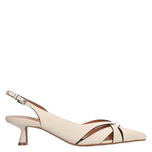 Bibi Lou leren slingback pumps ecru