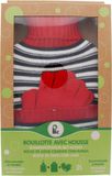 Warmwaterkruik Plic Warmwaterkruik met Deksel 2 L + Handschoenen - Grijs/Rood/Wit