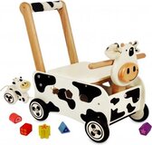 I'm Toy Rubberhouten Loopduwwagen Koe - Multicolor - Hout - 8719817128723