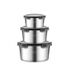 Maxcook Lot de 3 boîtes alimentaires en acier inoxydable 316 avec couvercles en PP (600 ml & 1100 ml & 2200 ml)