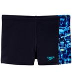 Speedo Print Panel Badehose - Anthracite/Hyper Teal - 13-14 Jahre