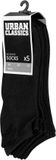 Urban Classics No Show Socks 5-Pack Unisex Sokken - Zwart - EU 39-42