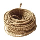 GreenSun Textielommantelde Kabel, 2-Aderig, Lampenkabel, 2 x 0,75 mm², 10 m, Henneptouw Met Kabel, Stoffen Stroomkabel, Lampaccessoires