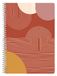 Clairefontaine 116066C - Spiraalschrift in Warme Tinten en Geometrische Vormen - A4 21x29,7 cm - 148 Gelinieerde Pagina's met Marge Ivoorpapier 90g - Terracotta Collectie - 2 designs willekeurig