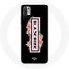 Maniacase Etui voor Xiaomi Redmi Note 10T 5G Blackpink K-pop Groep Zwart Roze Logo Zwarte Achtergrond