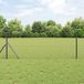 vidaXL Gaashek met grondbevestiging 25 x 0,6 m PVC-Coated Staal Grijs