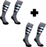 Hingly Skisokken 2-pack HexaSki Grijs - Zwart 43-46