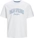 JACK & JONES JJDETROIT TEE SS CREW NECK T-shirt Homme Blanc Coton S