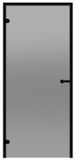 Harvia Saunatür Black Line - Schwarz Aluminium / Grau Glas / 70 x 190