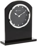 Bulova Ebony Crystal Bureauklok, Zwart