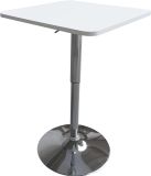 Happy Garden LUKE Bartafel Wit/Chroom Vierkant 57x57x85-105cm