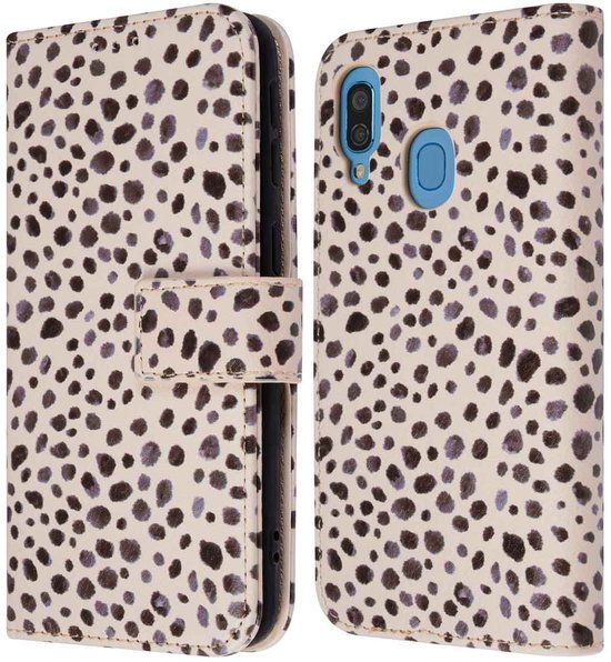 imoshion Design Bookcase voor de Samsung Galaxy A40 - Black And White Dots