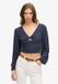 Superdry Kort Topje met Lange Mouwen Dames Blauw Maat UK6-EU34