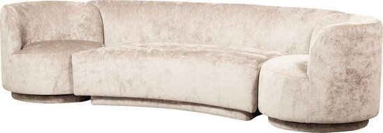 WOOOD Combi-Popular Bank - Chenille - Naturel - 290x97x72cm