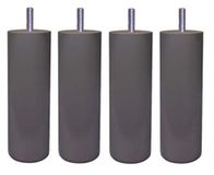 MARGOT Chameleon bedpoten, hout, taupe, hoogte 15 cm, 4 stuks