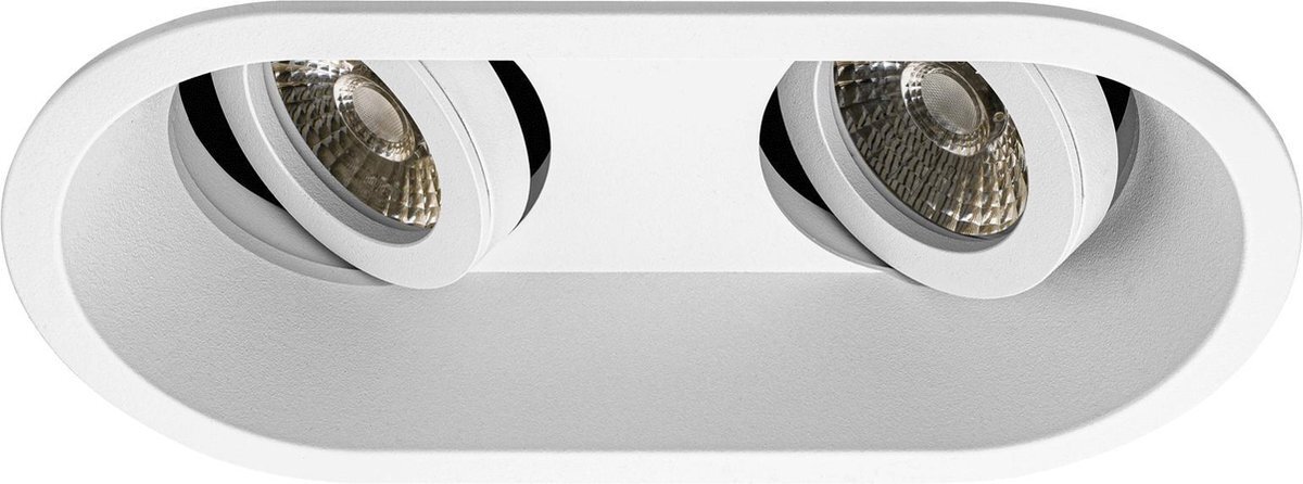 Philips Premium Inbouwspot Kiefer Wit Dubbele verdiepte ronde spot Extra Warm Wit (2700K) Met LED