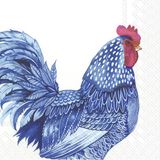 Ihr Feest servetten kip - 20x Blauw - 3-laags - Pasen/Lente - 33 x 33 cm