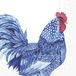Ihr Feest servetten kip - 20x Blauw - 3-laags - Pasen/Lente - 33 x 33 cm
